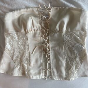 Peppermayo Ivory Satin Corset